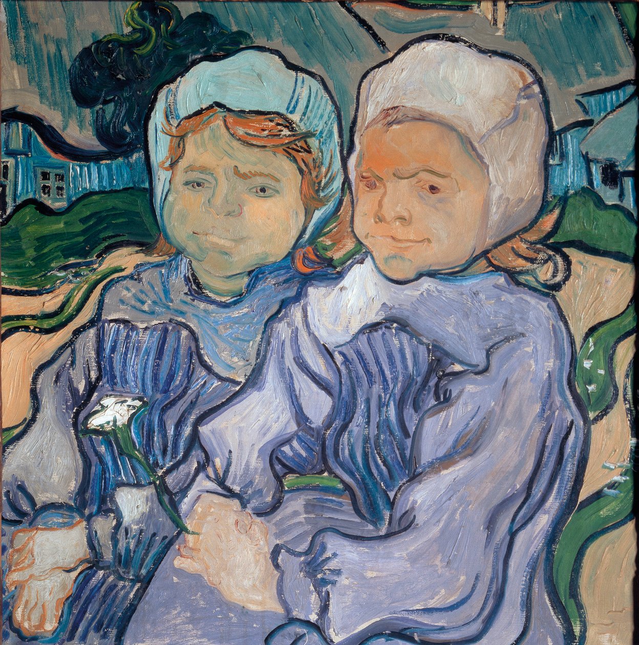 Dos niñas pequeñas, junio 1890 de Vincent van Gogh