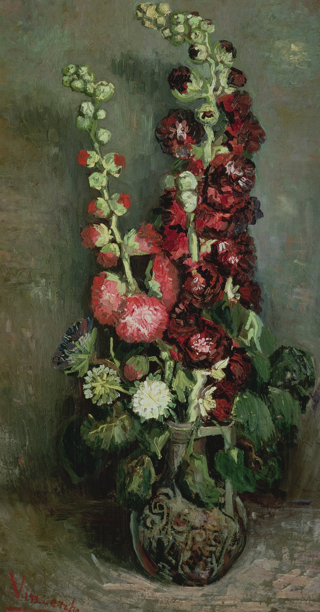Jarrón de malvarrosas, 1886 de Vincent van Gogh