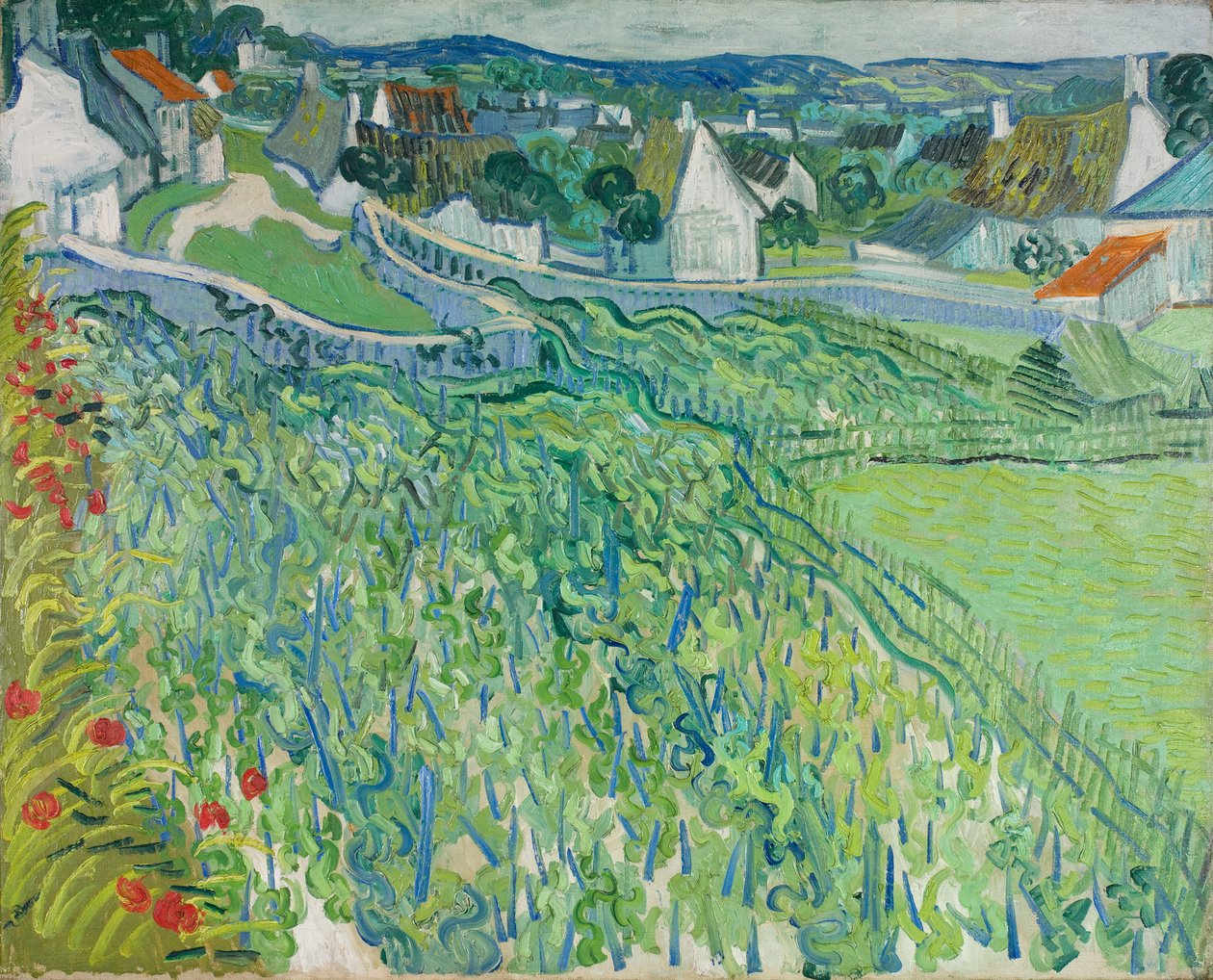 Viñedos de Auvers, junio de 1890 (óleo sobre lienzo) de Vincent van Gogh