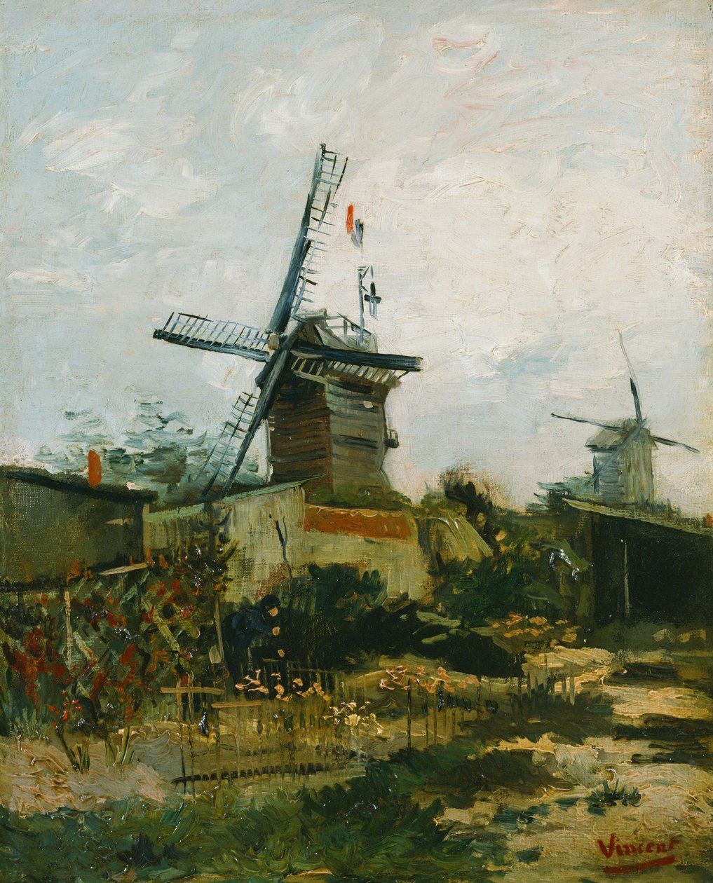 Molinos de viento en Montmartre de Vincent van Gogh