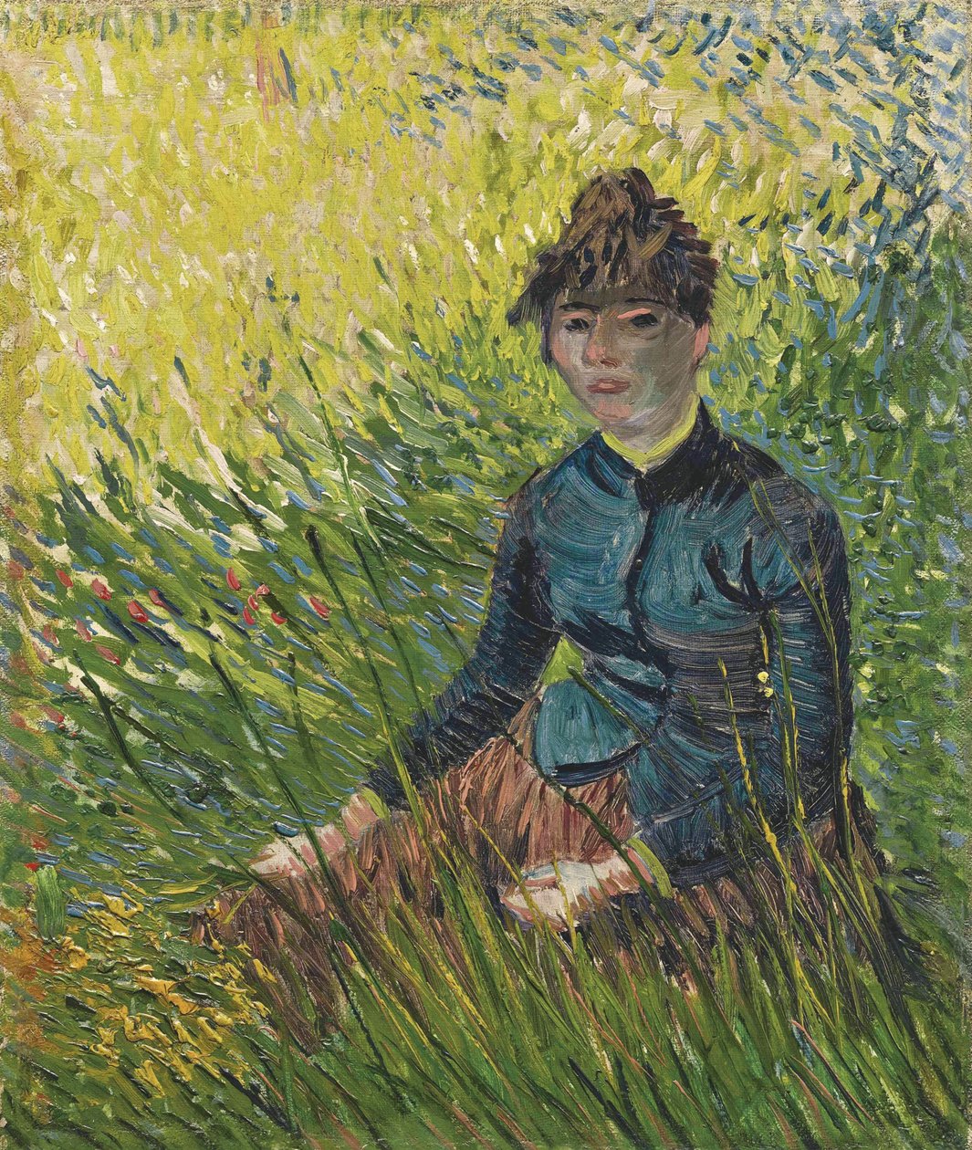 Mujer en un campo de trigo, 1887 de Vincent van Gogh