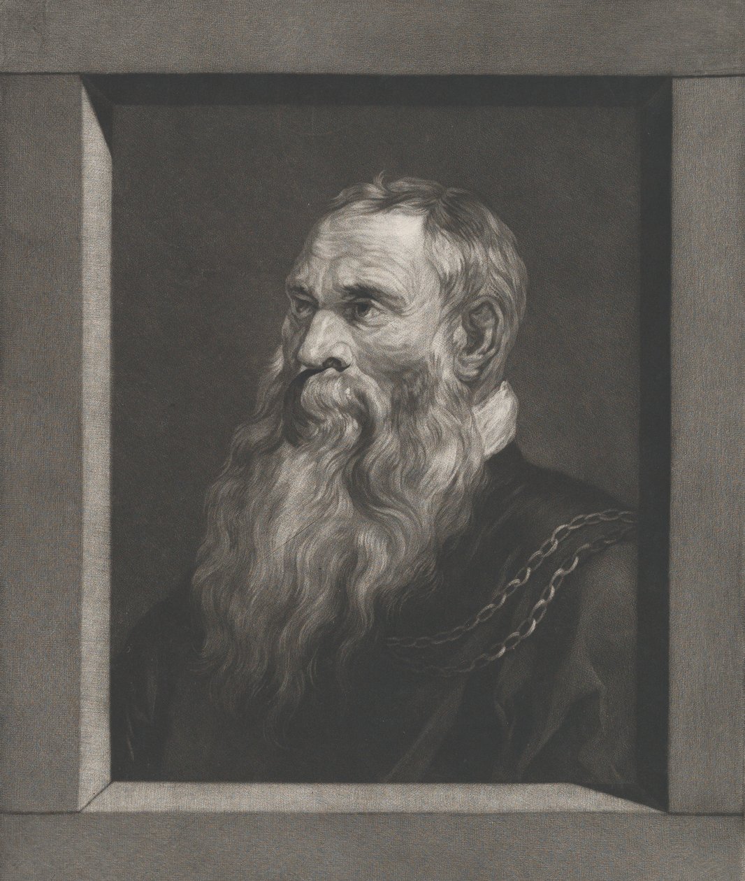 Retrato de un anciano con barba, ca. 1787-1851 de Vincenz Georg Kininger