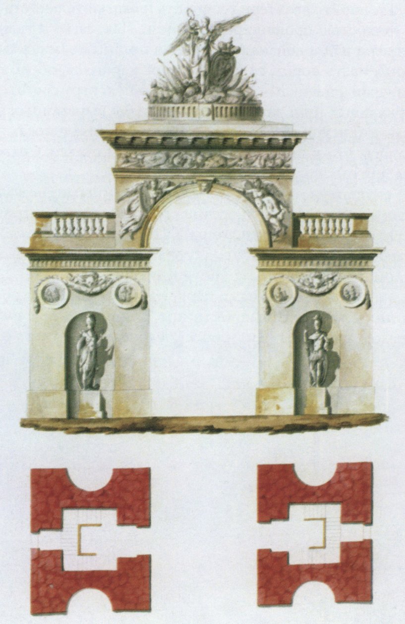 Proyecto de las Puertas de Abedul de Vincenzo Brenna