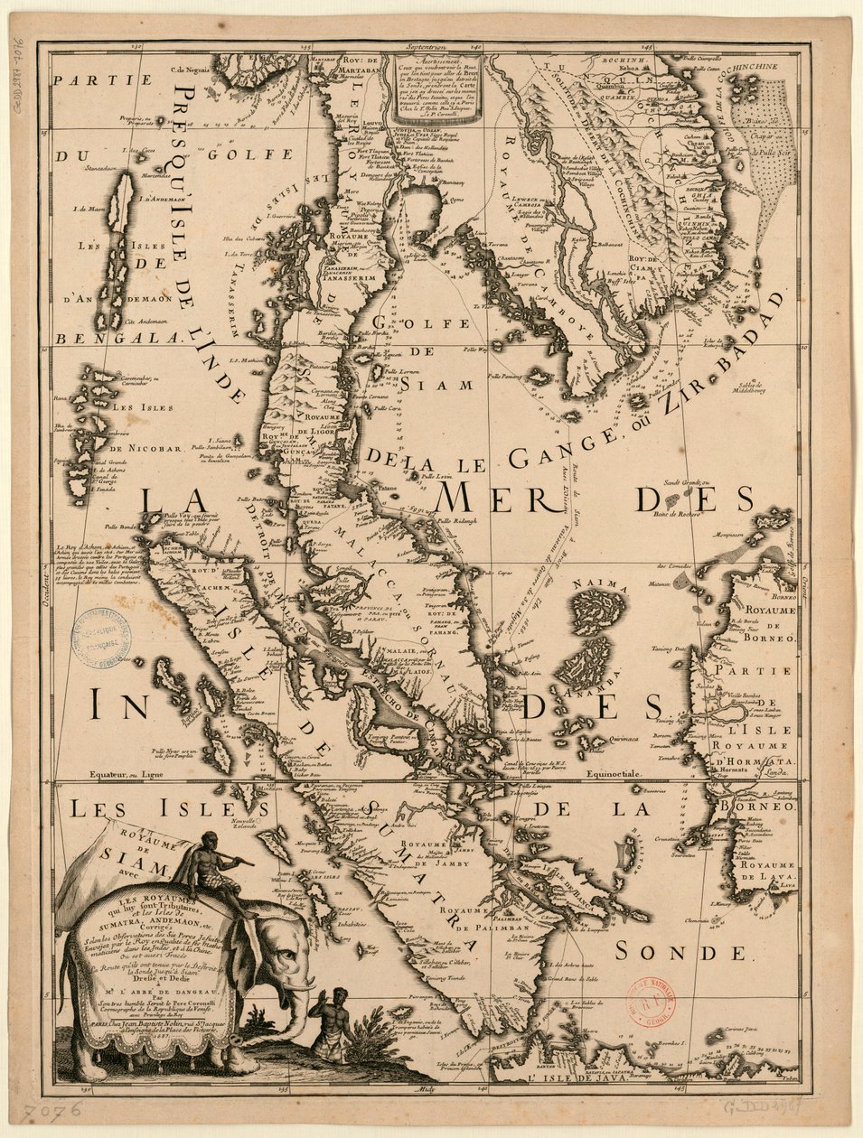 Ruta de Brest al reino de Siam de Vincenzo Maria Coronelli