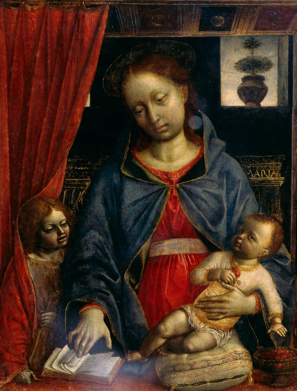 La Madonna y el Niño con un ángel de Vincenzo Foppa