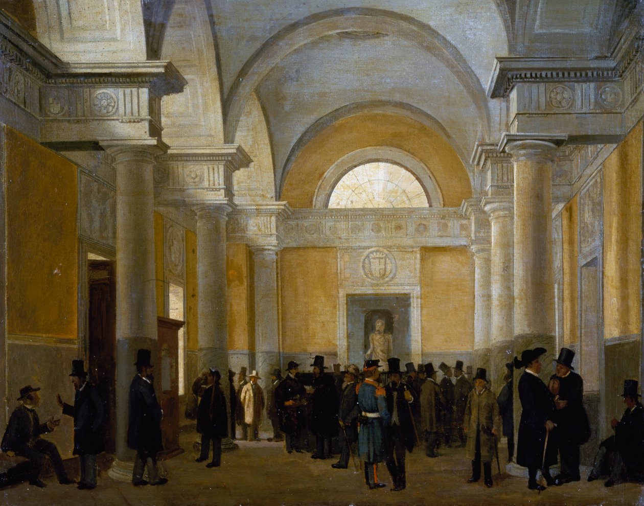 Interior del Palacio San Giacomo de Nápoles de Vincenzo Abbati