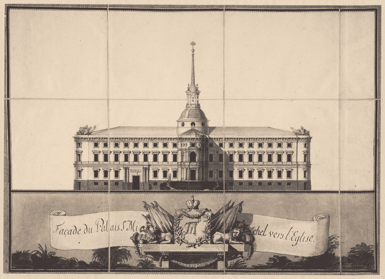 Castillo de San Miguel en San Petersburgo, 1797 de Vincenzo Brenna