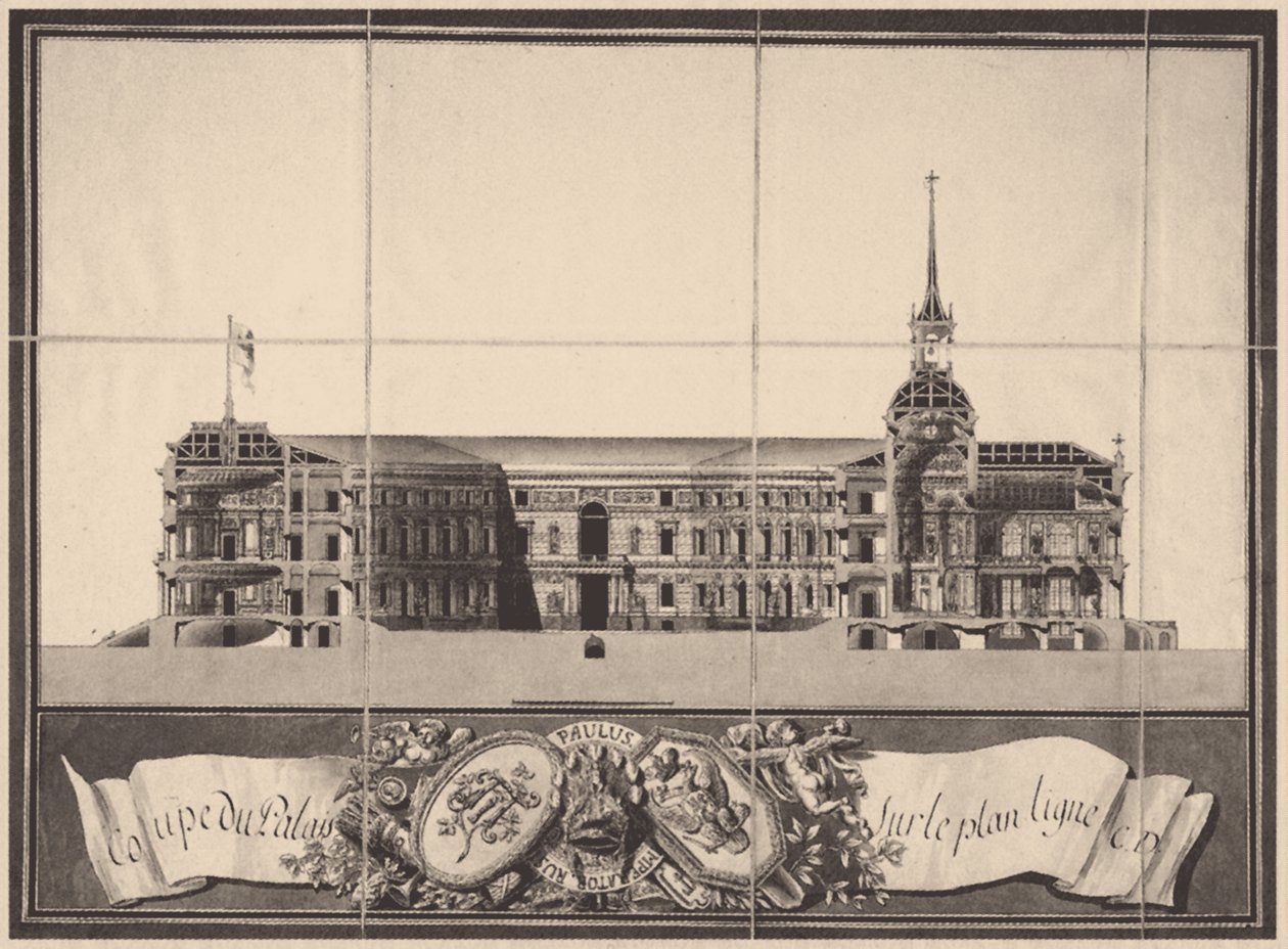 Castillo de San Miguel en San Petersburgo, 1797 de Vincenzo Brenna