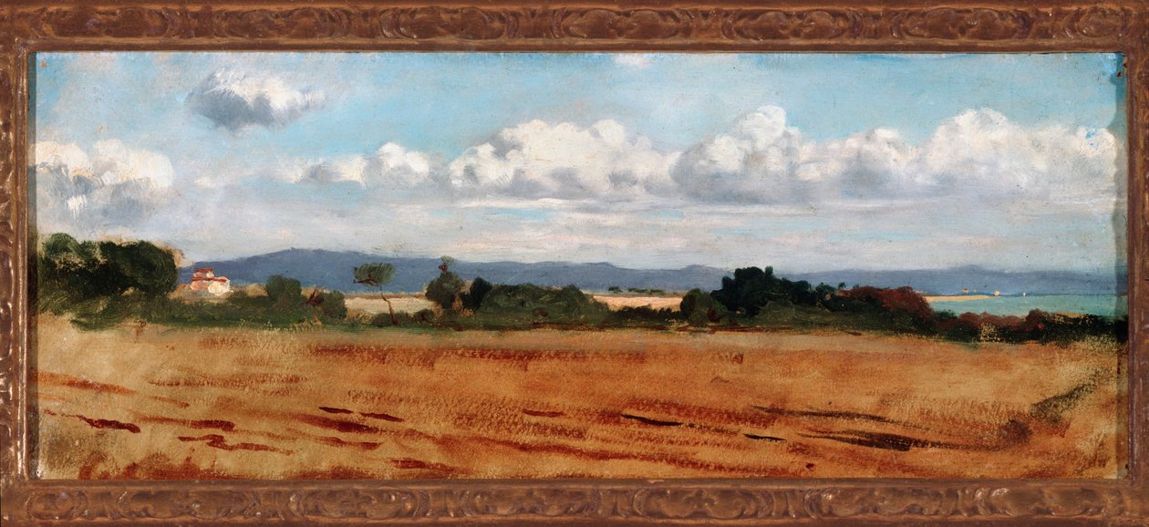 Paisaje con nubes en Castiglioncello de Vincenzo Cabianca