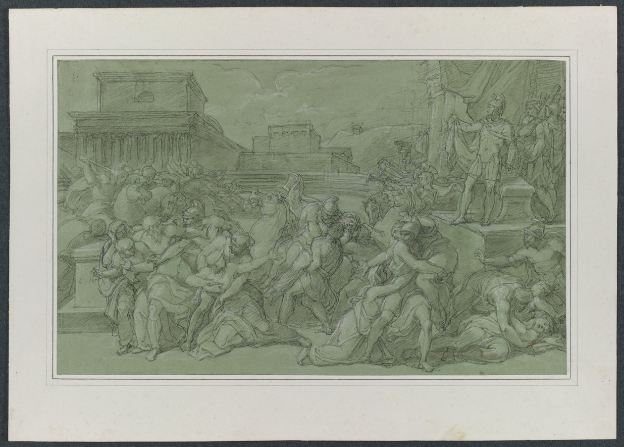 El rapto de las sabinas, c. 1820 de Vincenzo Camuccini