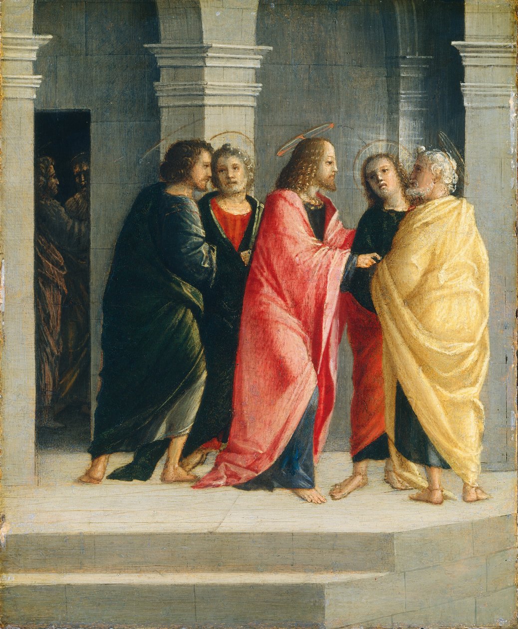 Cristo Instruyendo a Pedro y Juan para Preparar la Pascua, 1504 de Vincenzo Civerchio