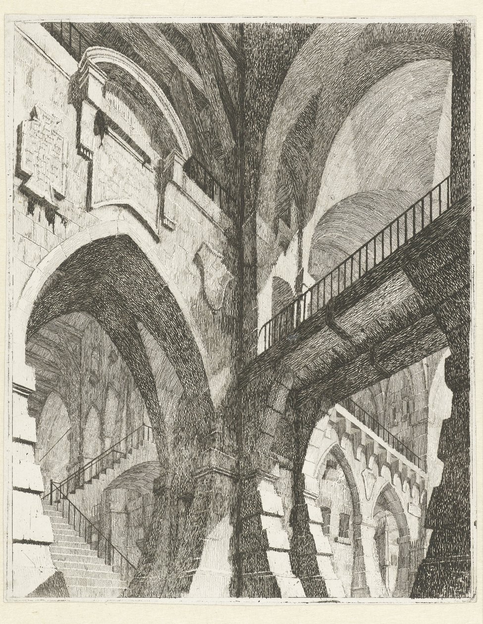 Interior de un edificio
Caprici di Scene Teatrali (título de la serie) de Vincenzo Mazzi