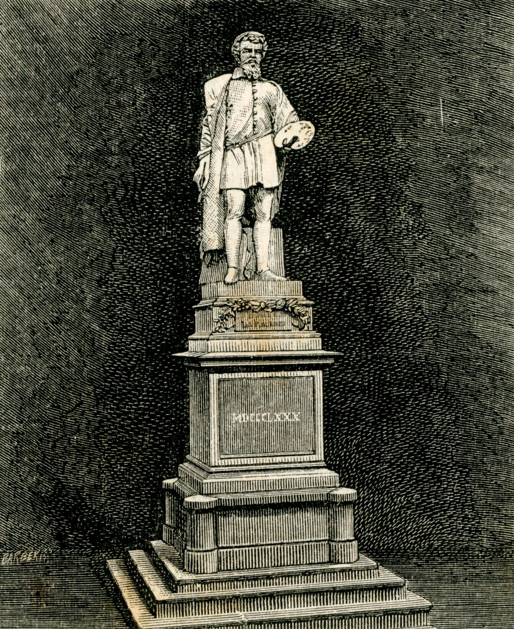 Monumento a Antonio Allegri da Correggio, obra de Vincenzo Vela (1820-1891), Correggio, Emilia-Romaña, Italia. de Vincenzo Vela