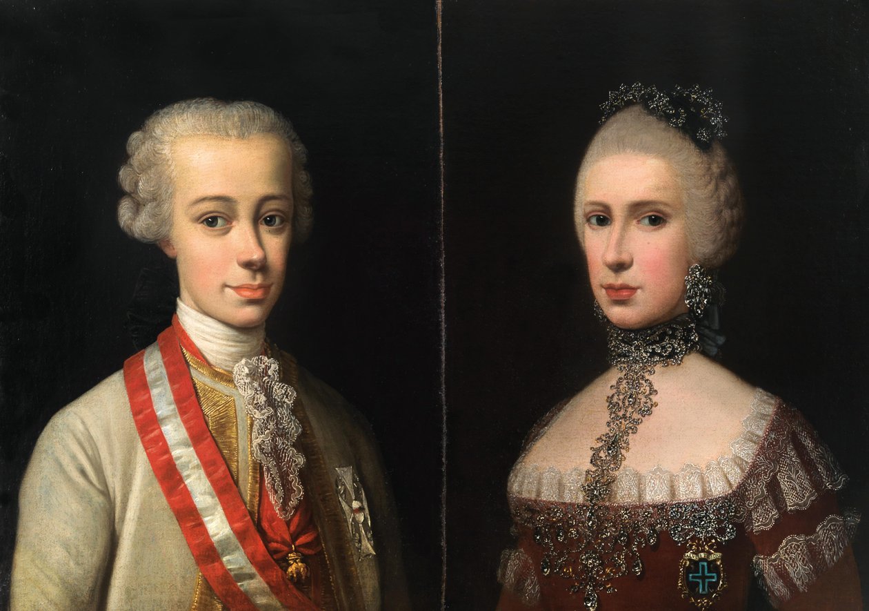 Retratos de Leopoldo, Gran Duque de Toscana y María Luisa de España de Violante Beatrice Siries