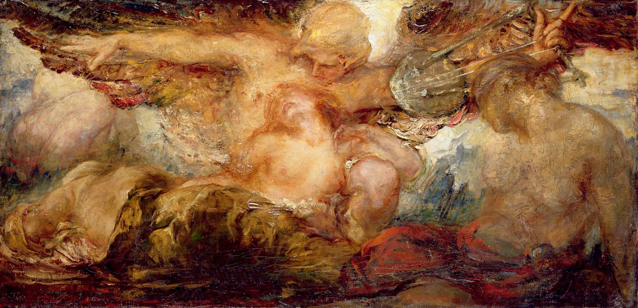 Orfeo y Eurídice (óleo sobre lienzo) de Violet Brunton