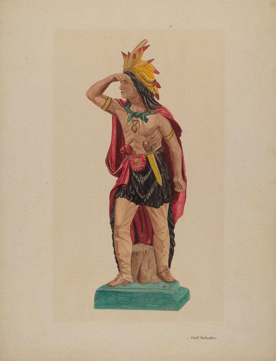 Indio de tienda de cigarros, c. 1941 de Violet Hartenstein