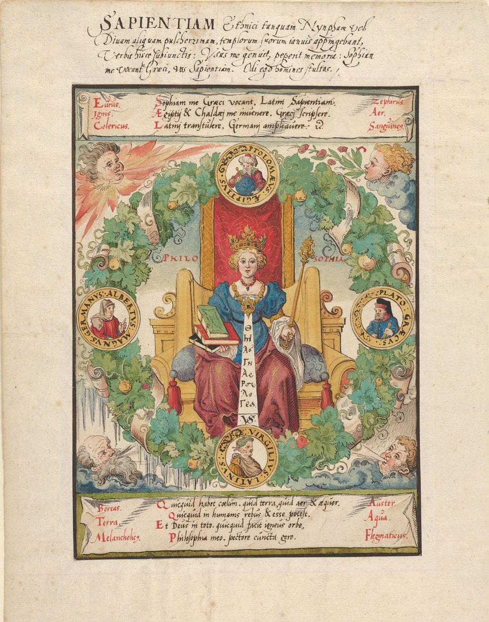 Filosofía entronizada, mediados del siglo XVI de Virgil Solis