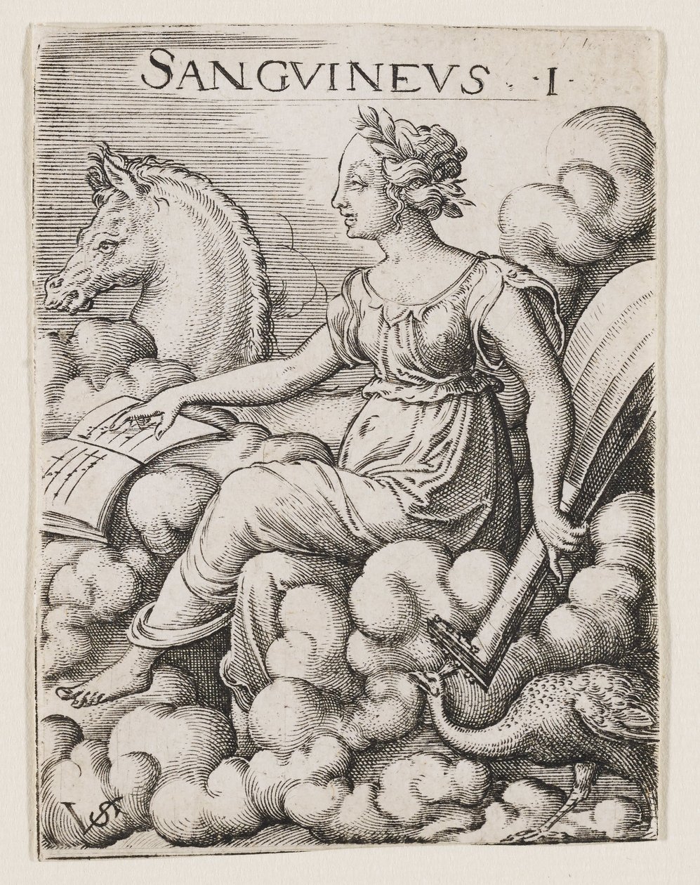 Temperamento Sanguinario, c.1530-62 (grabado) de Virgilius the elder Solis