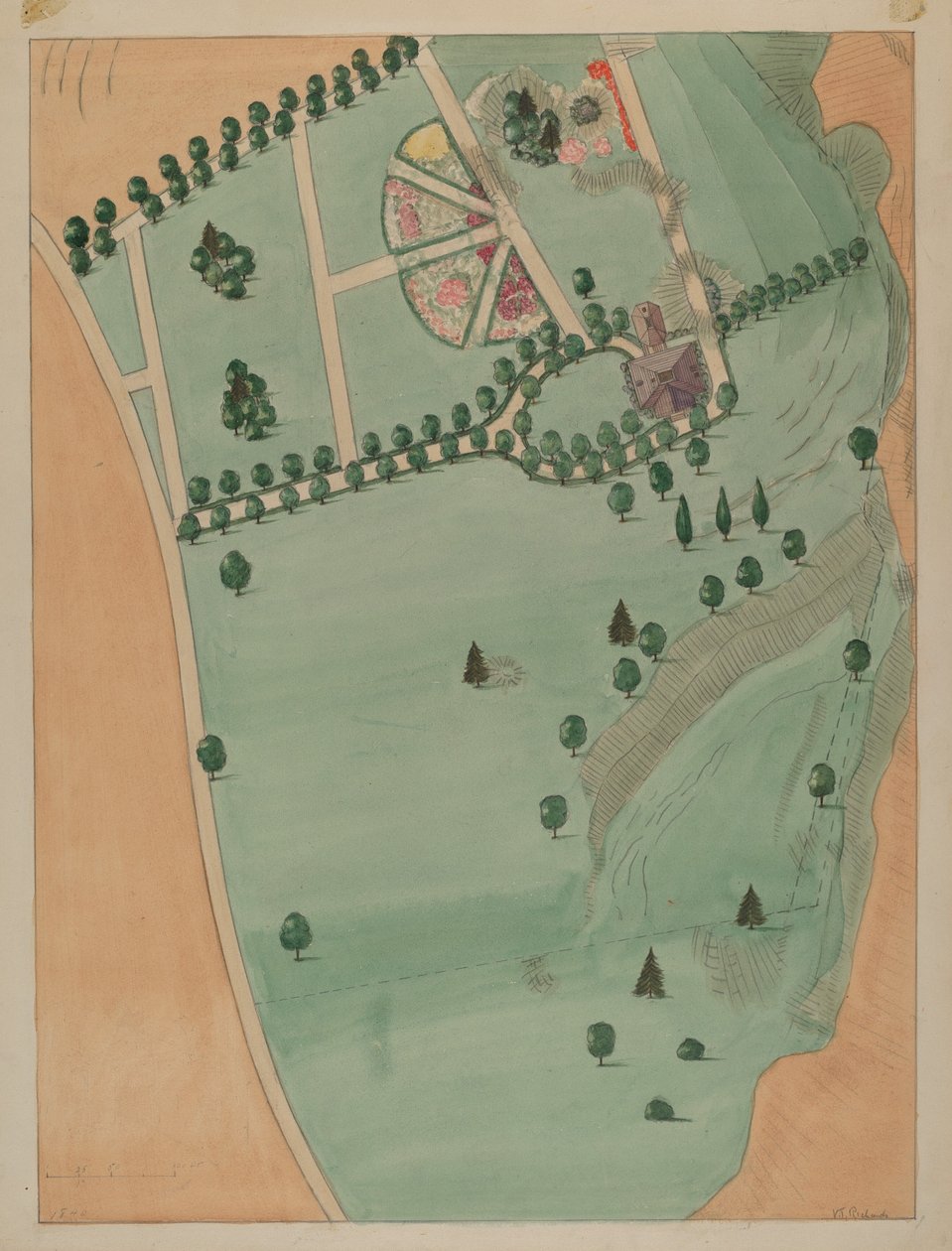 La finca de Eliza B. Jumel, c. 1936 de Virginia Richards