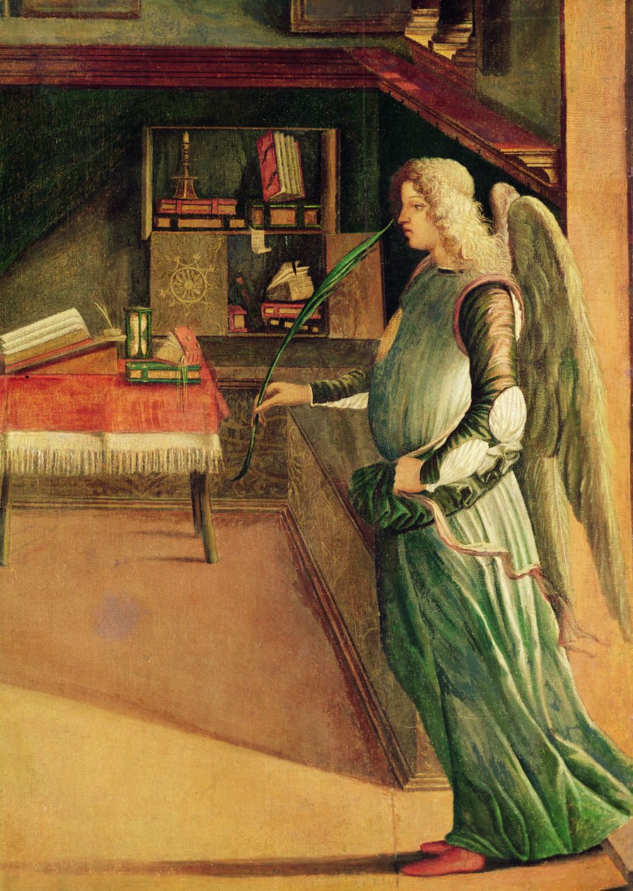 Detalle del ángel del Sueño de Santa Úrsula, c.1490-96 (detalle) de Vittore Carpaccio