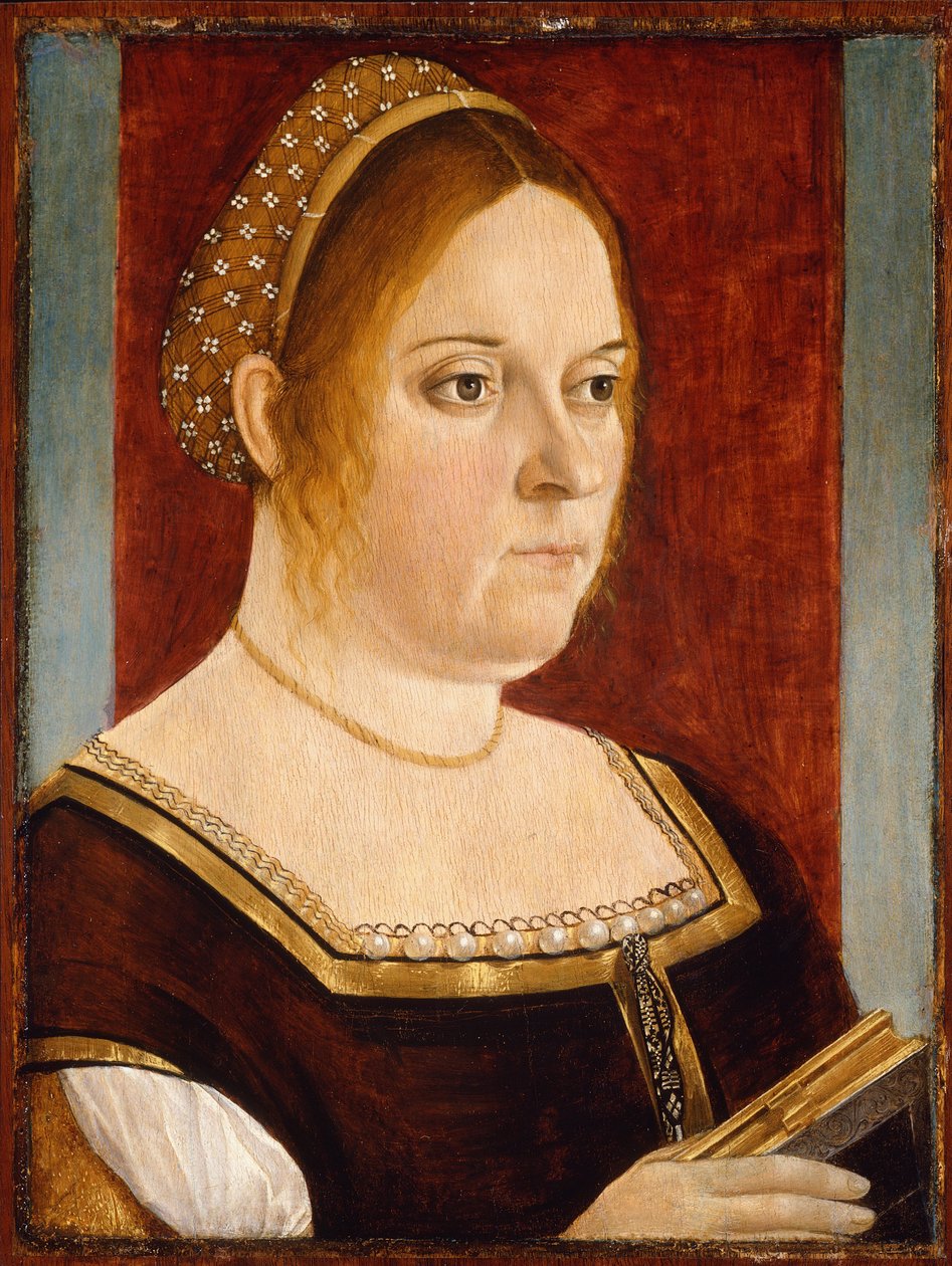 Retrato de una dama con un libro de Vittore Carpaccio