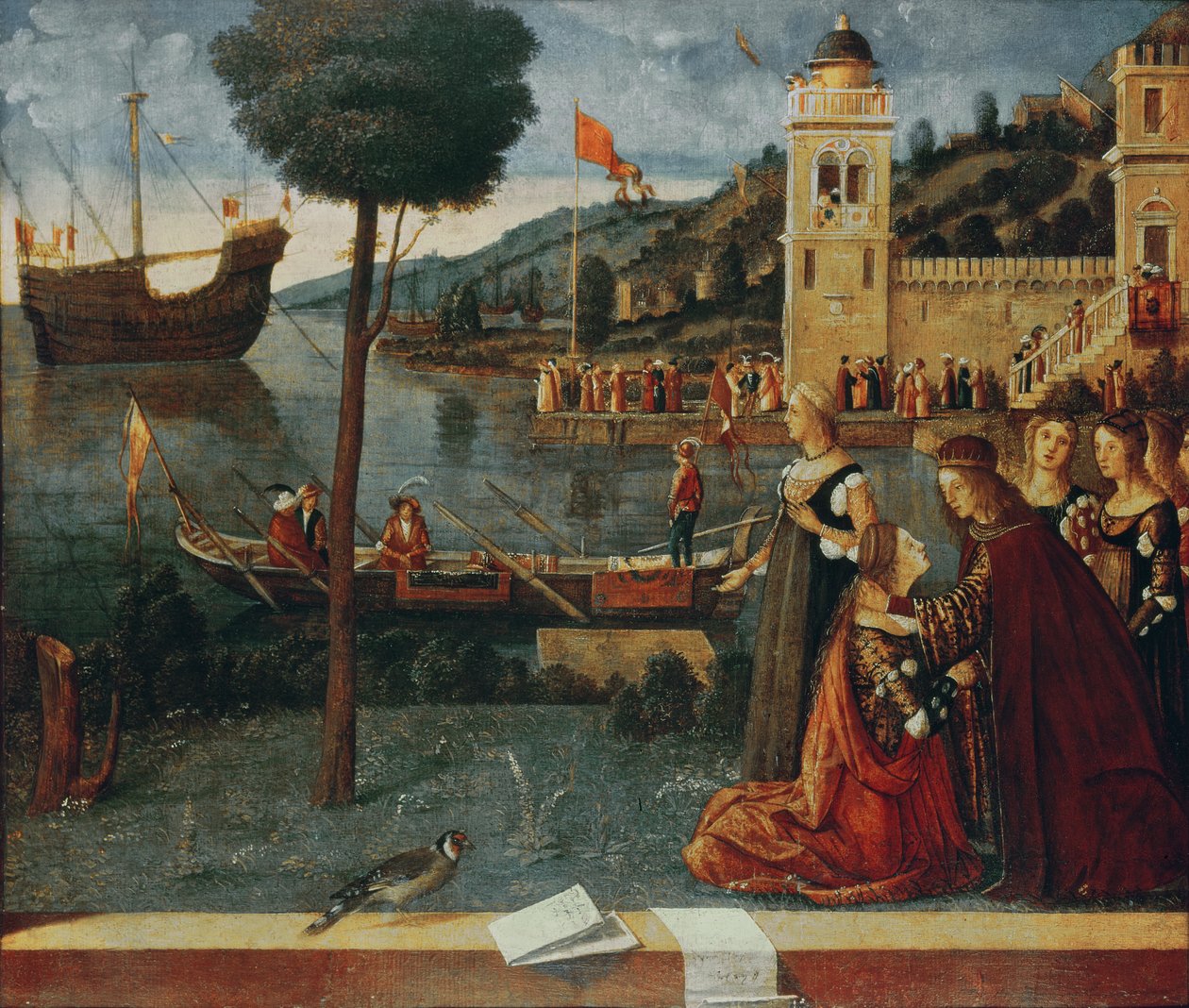 Santa Úrsula despidiéndose de su padre de Vittore Carpaccio