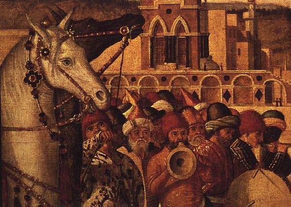 Triunfo de San Jorge, 1501-07 (detalle) de Vittore Carpaccio