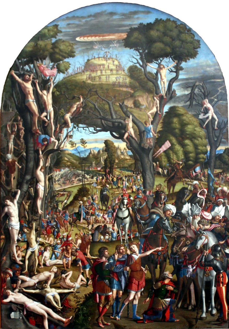Crucifixión y apoteosis de los diez mil mártires del monte Ararat de Vittore Carpaccio
