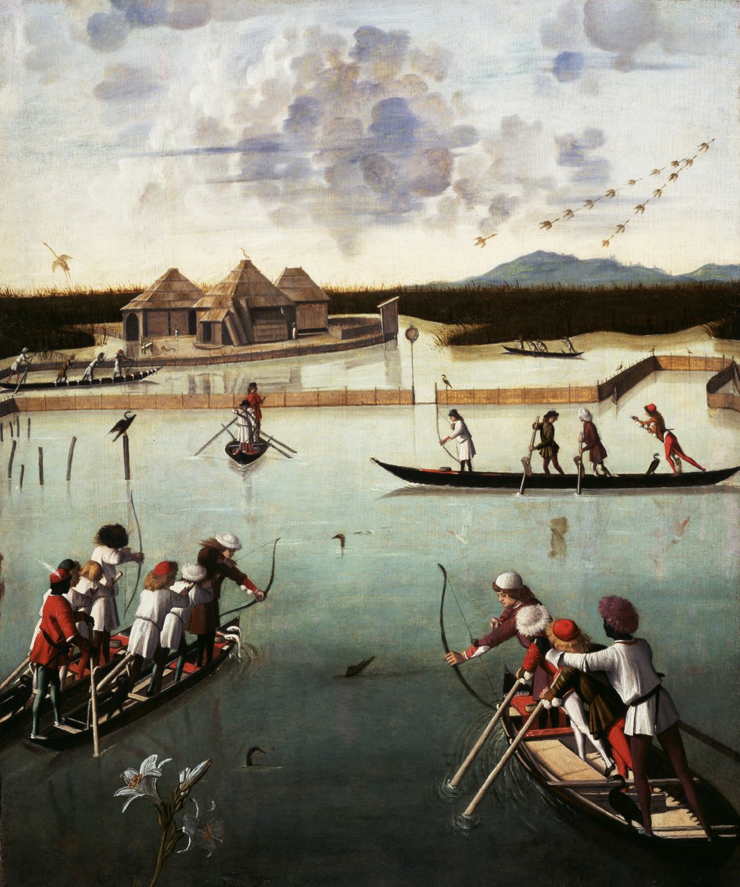 Caza en la laguna, c.1490-5 de Vittore Carpaccio