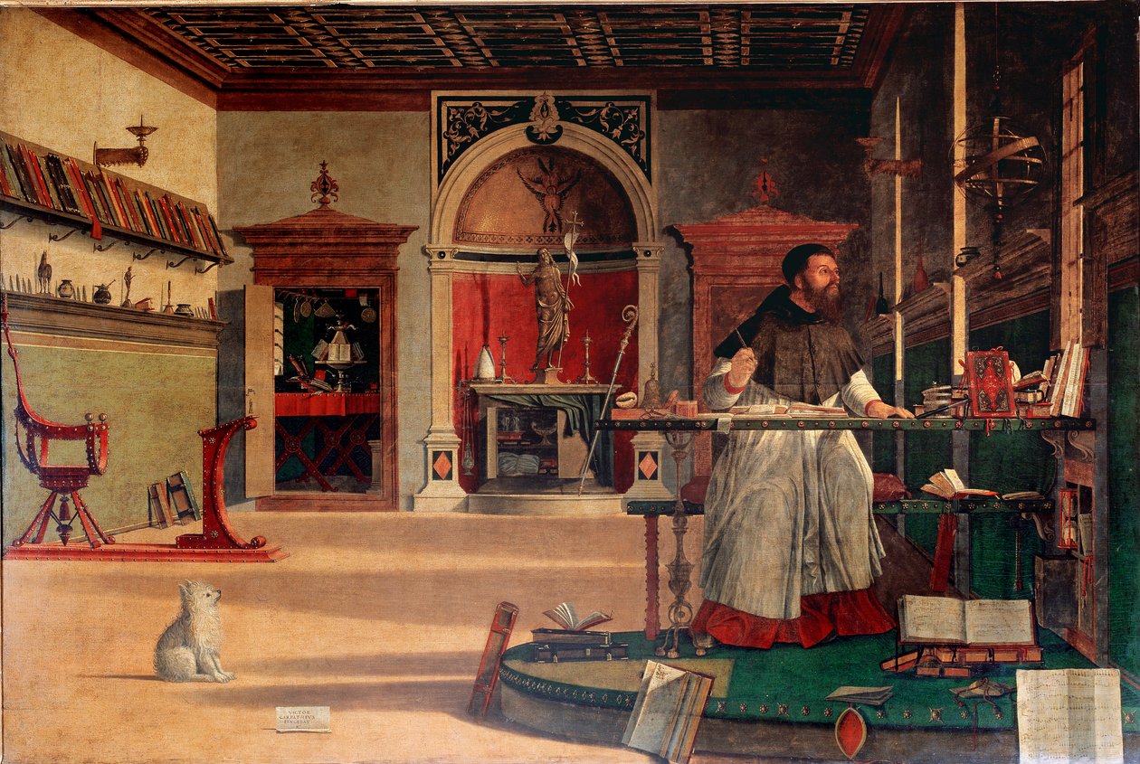San Agustín en su oficina o La visión de San Agustín de Vittore Carpaccio