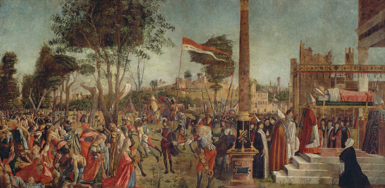 El martirio de los peregrinos y el funeral de Santa Úrsula, del ciclo de Santa Úrsula de Vittore Carpaccio