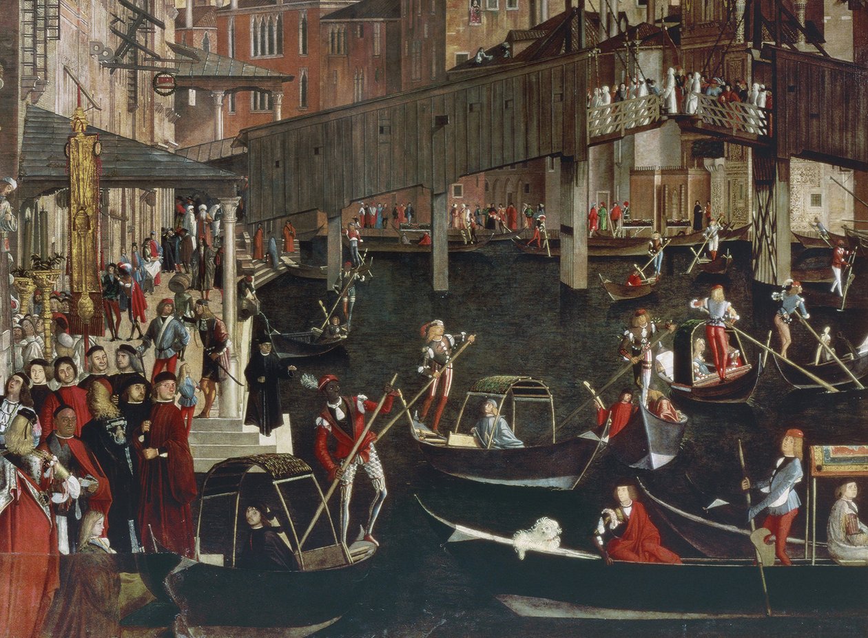 El Milagro de la Reliquia de la Verdadera Cruz en el Puente de Rialto de Vittore Carpaccio