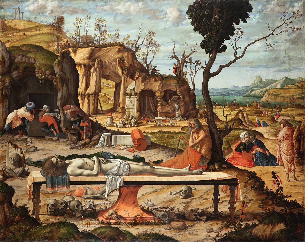 La preparación de la tumba de Cristo de Vittore Carpaccio