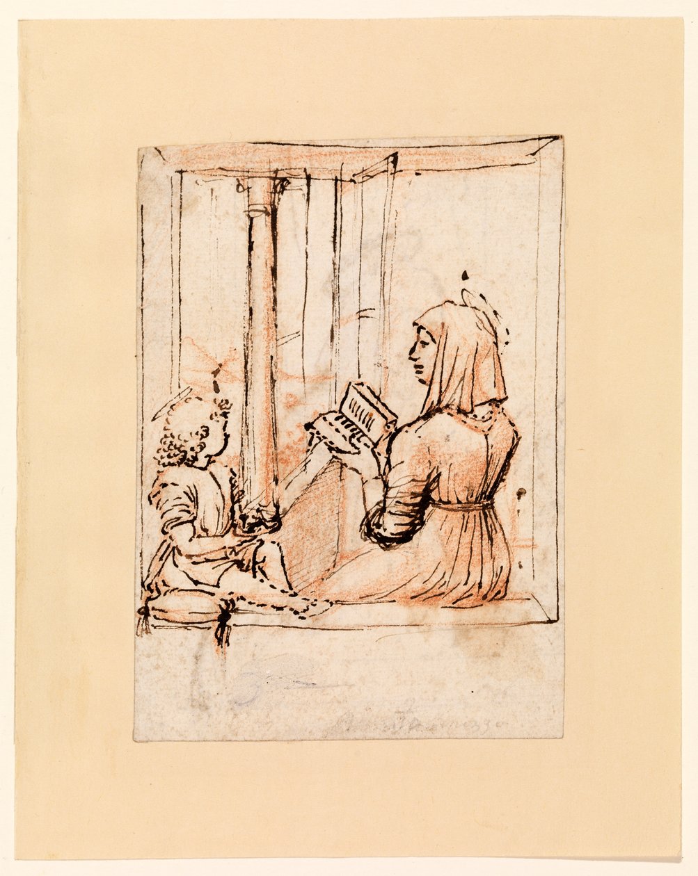 Virgen María leyendo al Niño Cristo (recto) de Vittore Carpaccio
