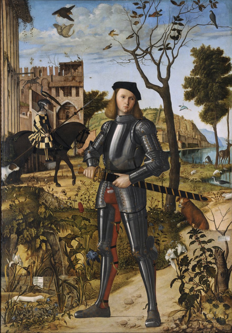 Joven caballero en un paisaje (también conocido como «Retrato de un caballero») de Vittore Carpaccio
