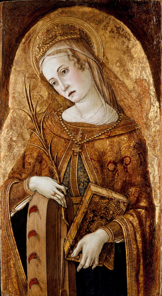 Santa Catalina de Alejandría, principios de la década de 1490 de Vittore Crivelli