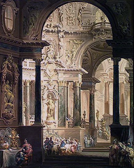 El festín de Absalón, 1740 de Vittorio Maria Bigari