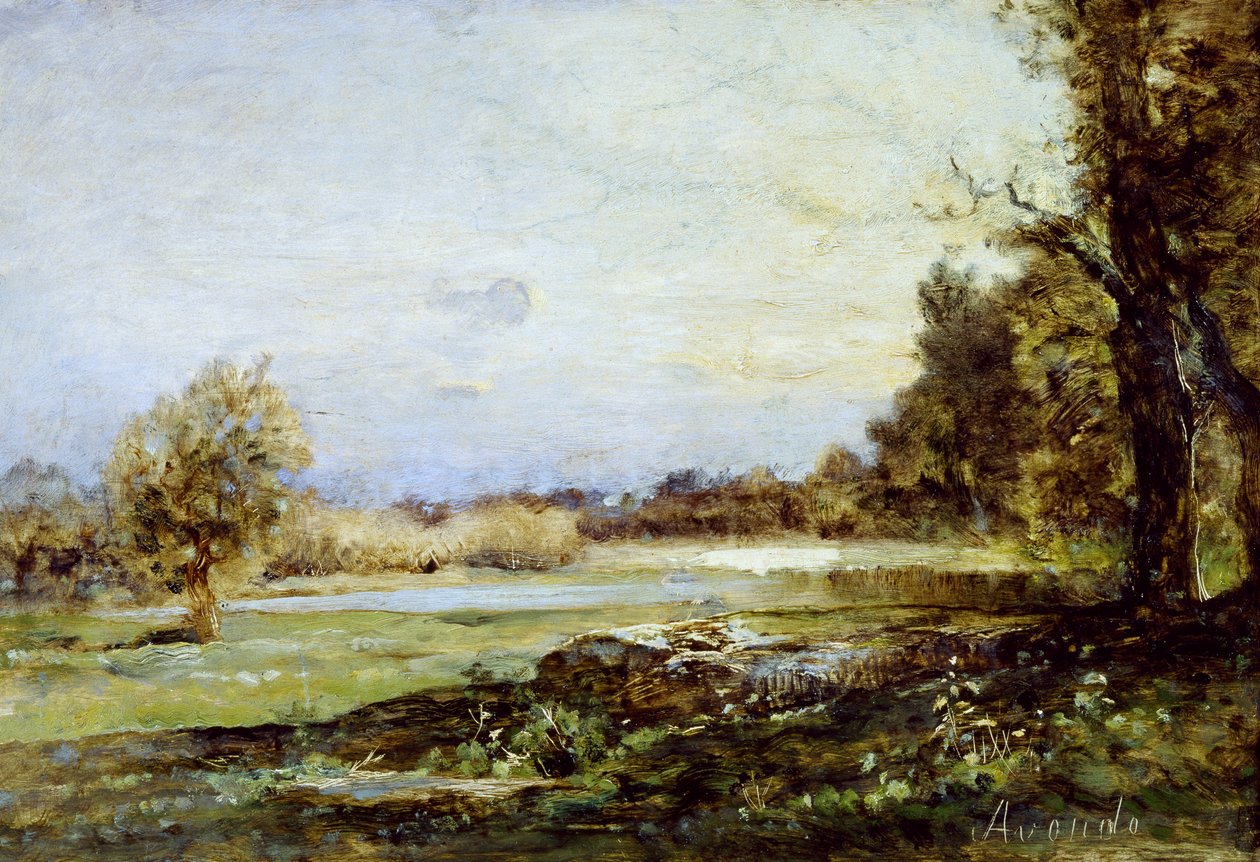 País, hacia 1870, de Vittorio Avondo (1836-1910), óleo sobre lienzo, 24x35 cm de Vittorio Avondo