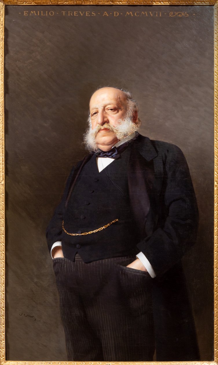 Fontanellato, Labirinto della Masone, Colección de Arte Franco Maria Ricci: "Retrato del editor Emilio Treves". de Vittorio Matteo Corcos