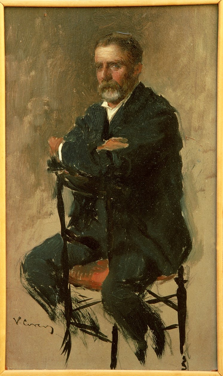 Retrato de Renato Fucini, escritor italiano de Vittorio Matteo Corcos