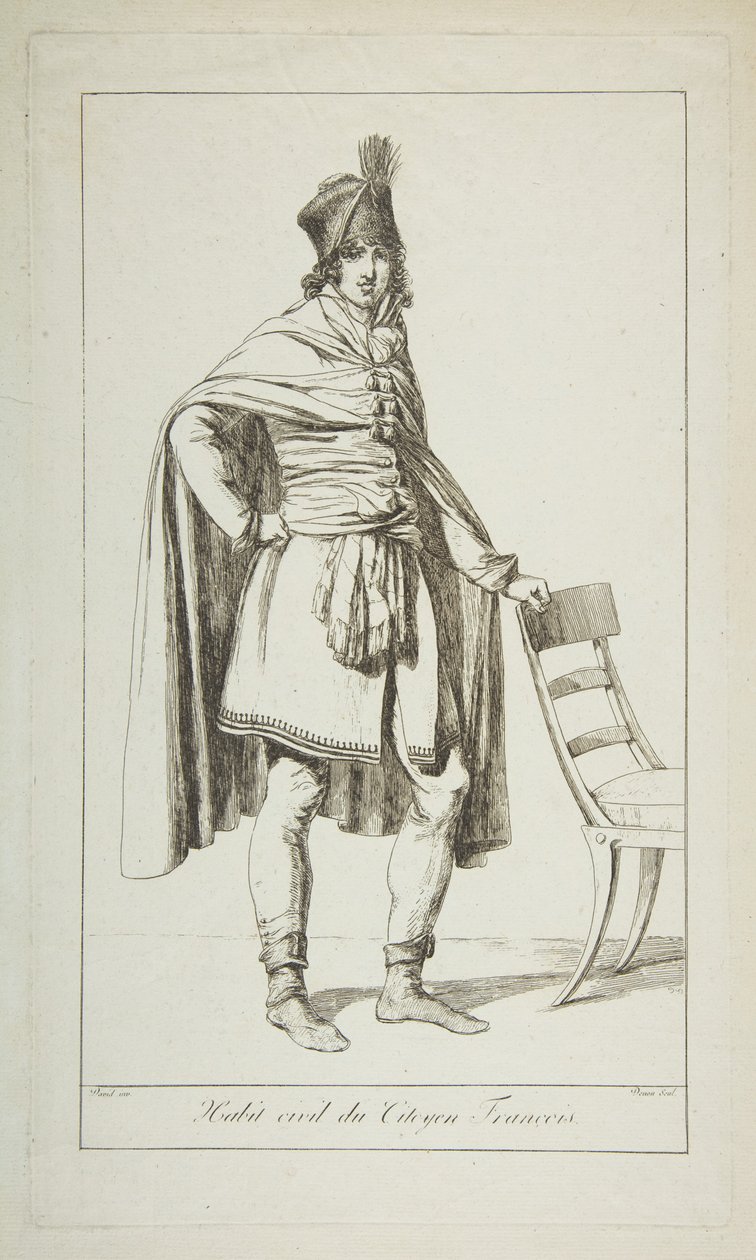 Vestimenta civil del ciudadano francés, 1794 de Vivant Denon