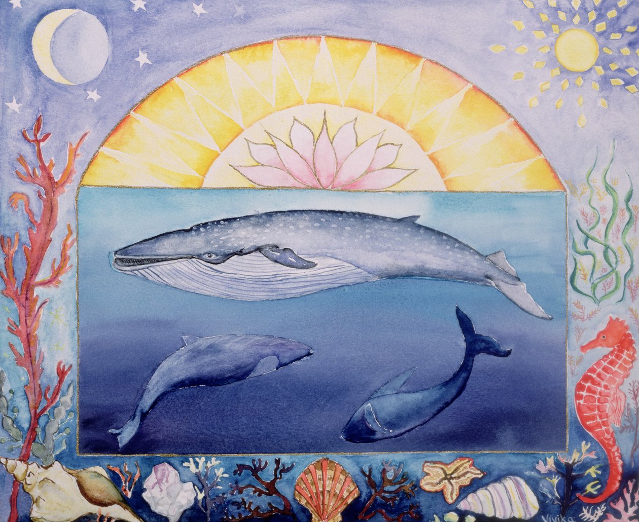 Ballenas (mes de septiembre de un calendario) de Vivika Alexander