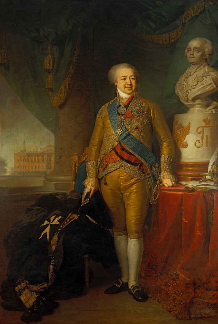 Retrato del príncipe A.B. Kurakin de Vladimir Borovikovskiy