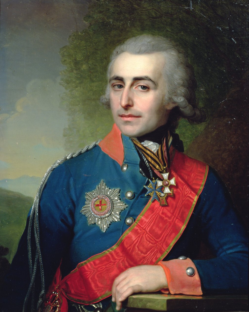Retrato del ayudante de campo general Conde Pyotr Tolstoy (1761-1844) 1799 de Vladimir Lukich Borovikovsky