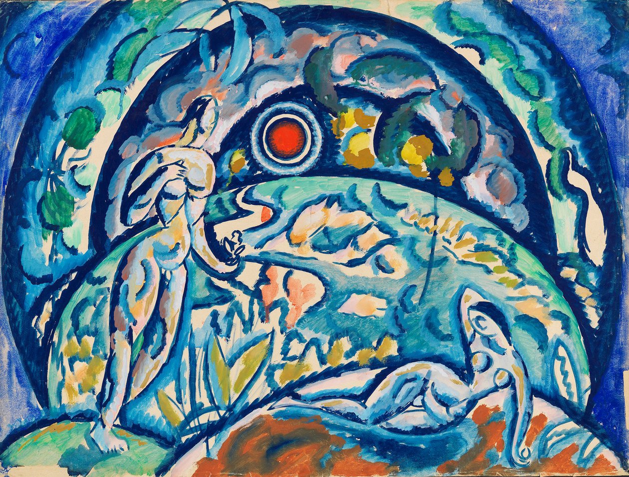 Adán y Eva, 1910-1911 de Daniel Vladimir Baranoff Rossine