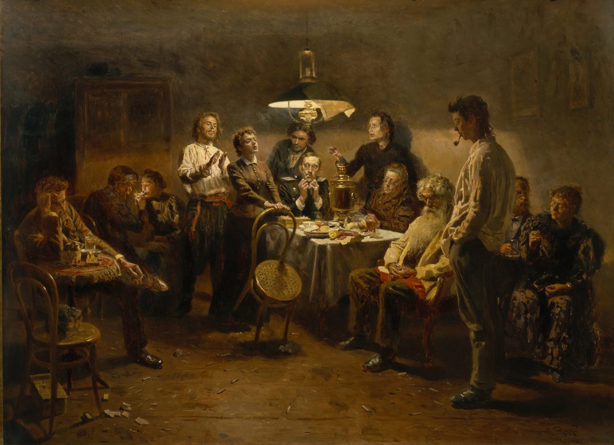 Una noche de convivencia, 1875-1897 de Vladimir Egorovic Makovsky