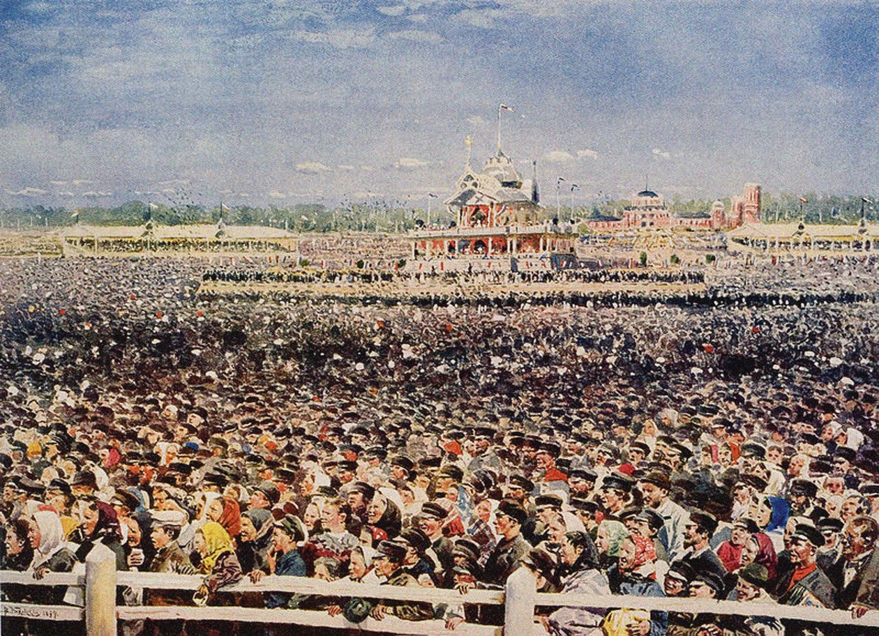 Campo de Khodynka el 18 de mayo de 1896, 1899 de Vladimir Egorovic Makovsky