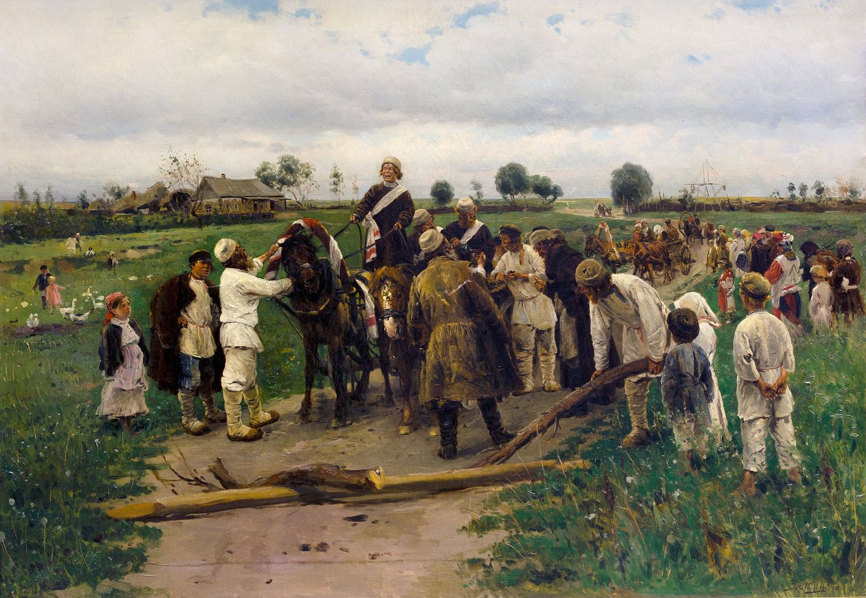 Pago de un rescate por la novia de Vladimir Egorovic Makovsky