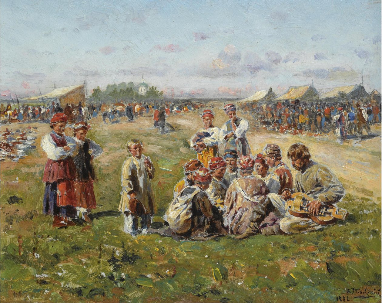 La Feria del Pueblo, 1882 de Vladimir Egorovic Makovsky