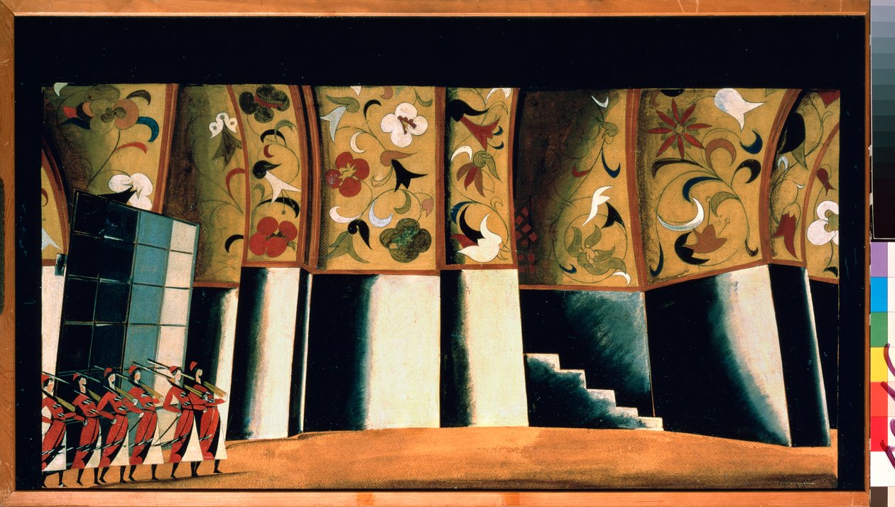 Decorado preparatorio para la ópera "una vida para el zar" de Vladimir Evgrafovich Tatlin